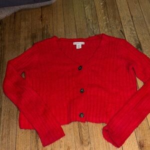 Sincerely Jules Vibrant Red Cardigan
